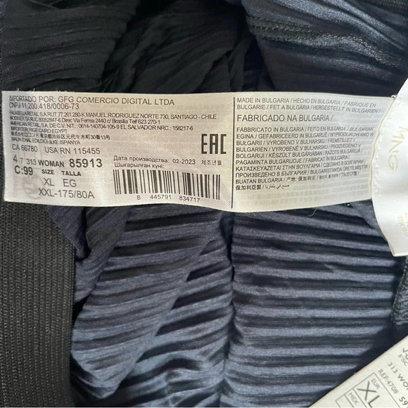 New! MNG eleni plisse trousers pants nwt 30265 - Picture 12 of 14